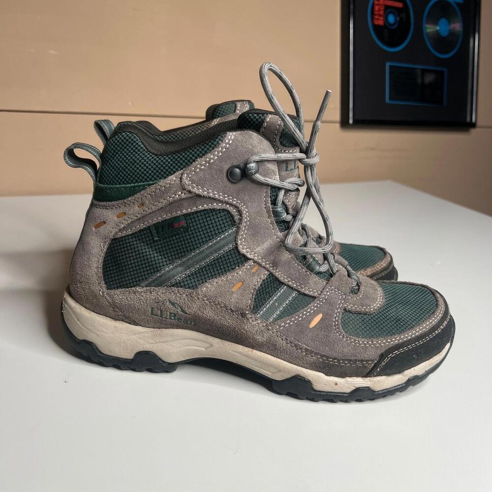 L.L.Bean Men’s Hiking Boots‎ Trail Shoes Gray Green Size 7.5